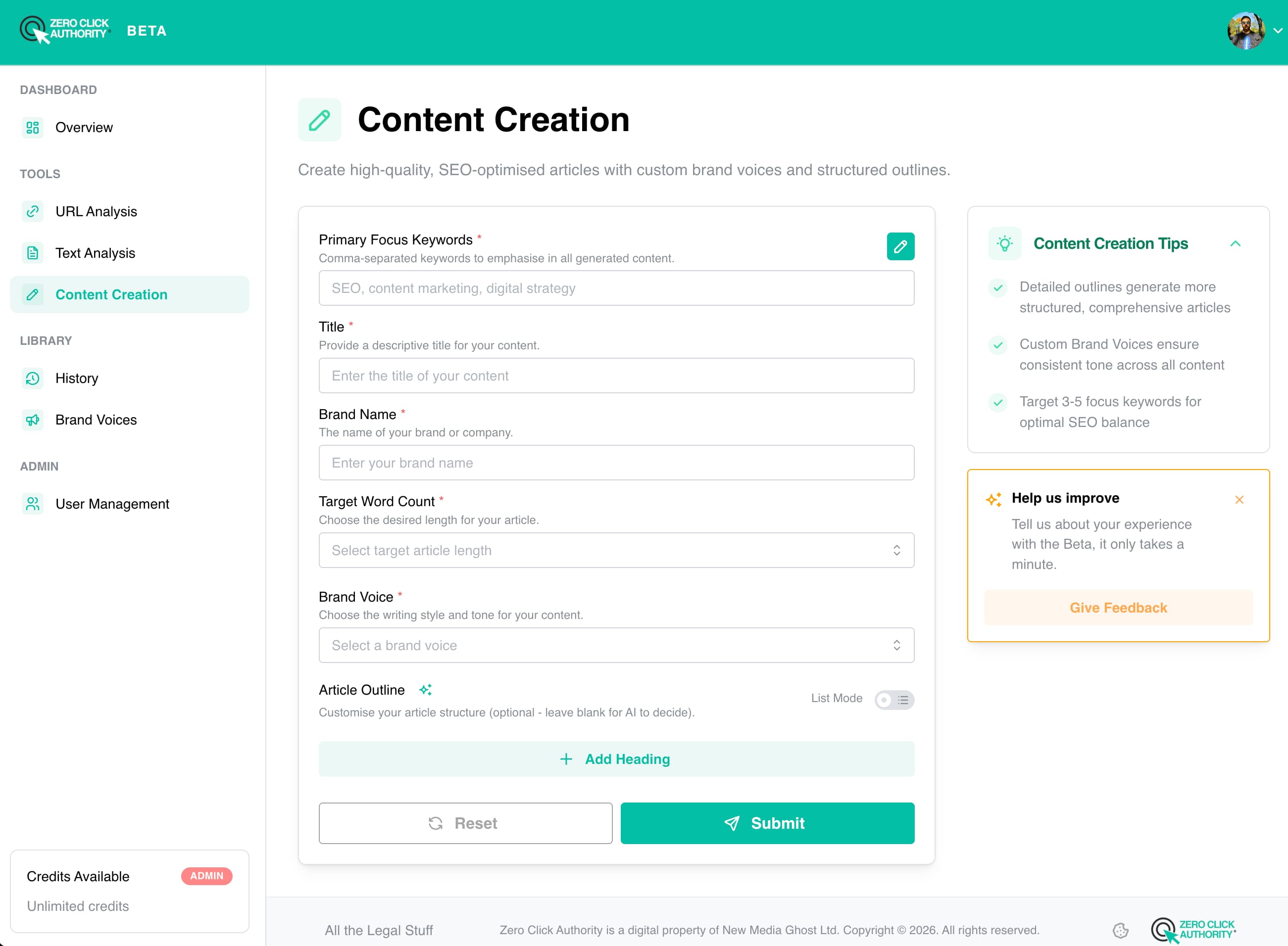 Zero Click Authority